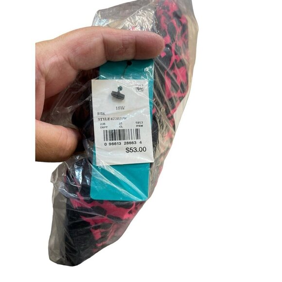 NEW Aqua Green One Piece Animal Print Swimwear Women’s Size 18W Pink Black Cheet - Picture 6 of 6